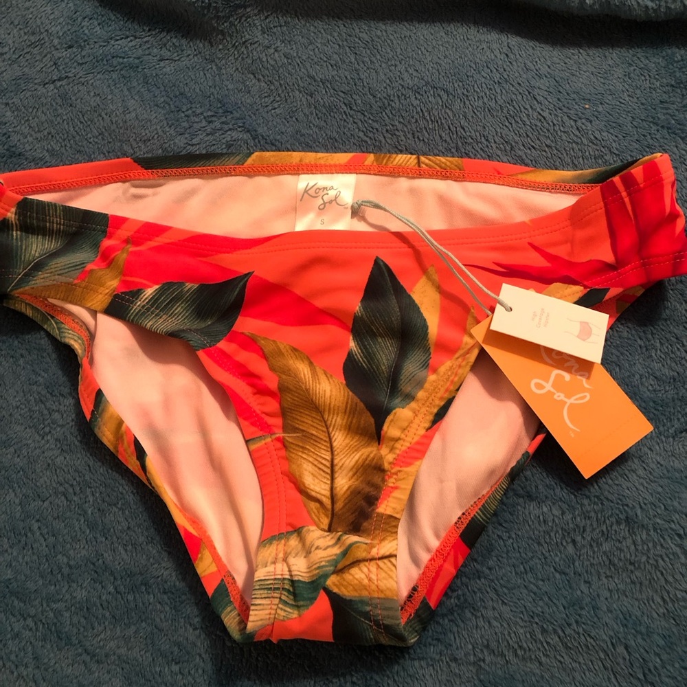 NWT KONA SOL SIZE S 4/6 WOMANS HIGH COVERAGE HIPSTER SWIM BOTTOMS